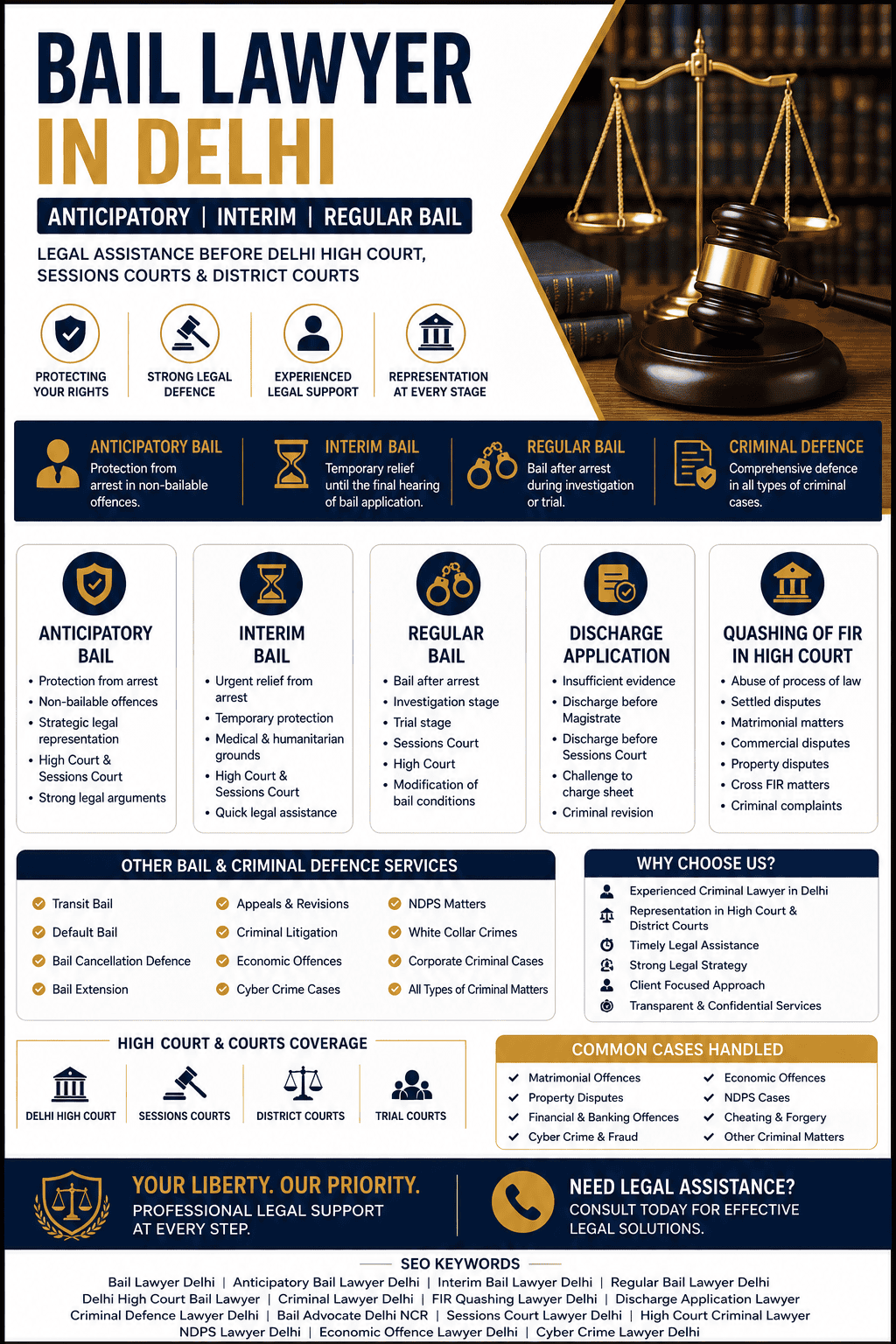 Bail Lawyer in Delhi | Anticipatory, Interim & Regular Bail Services